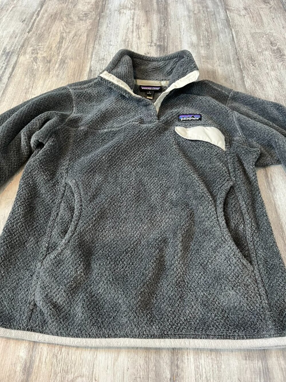 Patagonia Re-Tool Snap-T Fleece Pullover, Feather Grey/Ivory, W's Small - Picture 6 of 11